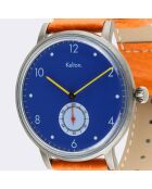 Montre Mixte Quartz Villa en Cuir bleu/orange