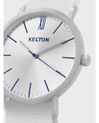 Montre Femme Quartz Idyllic en Tissu Nato blanche