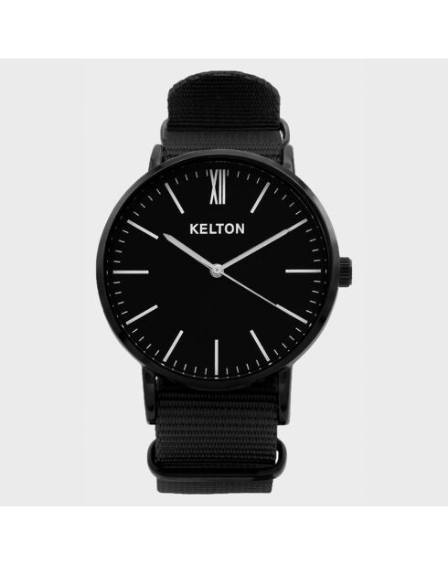 Montre Mixte Quartz Idyllic en Tissu Nato noire
