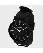 Montre Mixte Quartz Idyllic en Tissu Nato noire