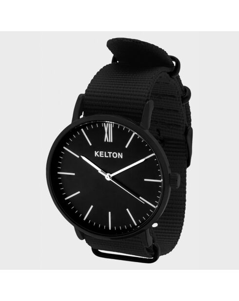 Montre Mixte Quartz Idyllic en Tissu Nato noire