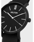 Montre Mixte Quartz Idyllic en Tissu Nato noire