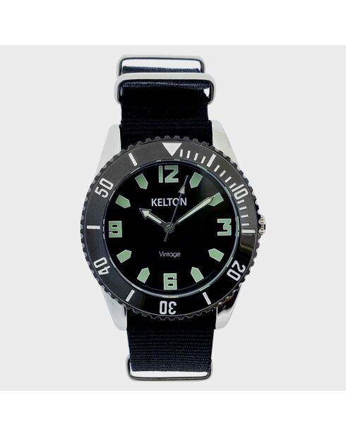 Montre Homme Quartz Expédition en Tissu Nato noire