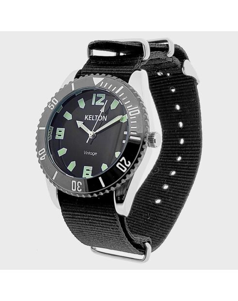 Montre Homme Quartz Expédition en Tissu Nato noire