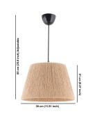 Suspension Esparfa crème - 65x30 cm