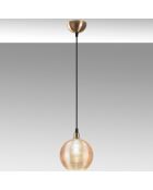 Muzo gelbe Vintage-Pendelleuchte - 110x15 cm