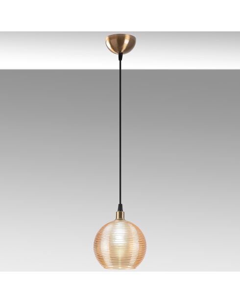 Muzo gelbe Vintage-Pendelleuchte - 110x15 cm