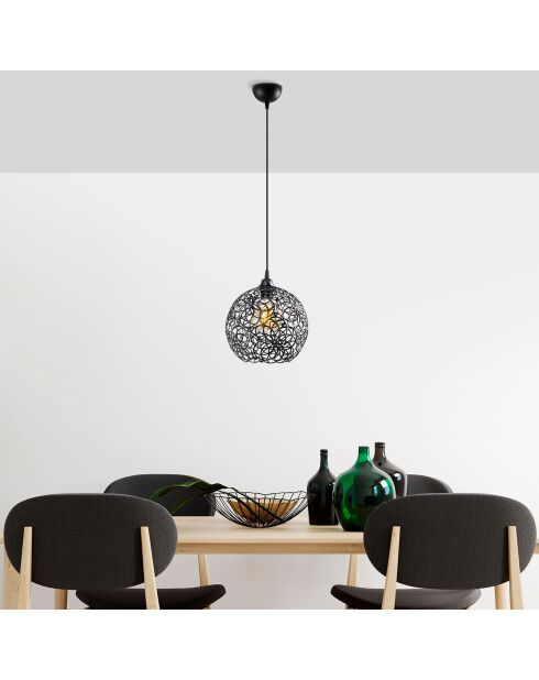 Hay schwarze Pendelleuchte - 126x25 cm