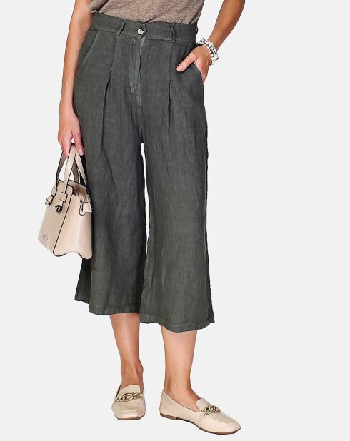 Pantalon 100% Lin Izzie kaki claire