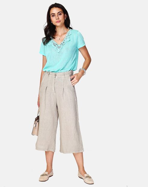 Pantalon 100% Lin Izzie beige