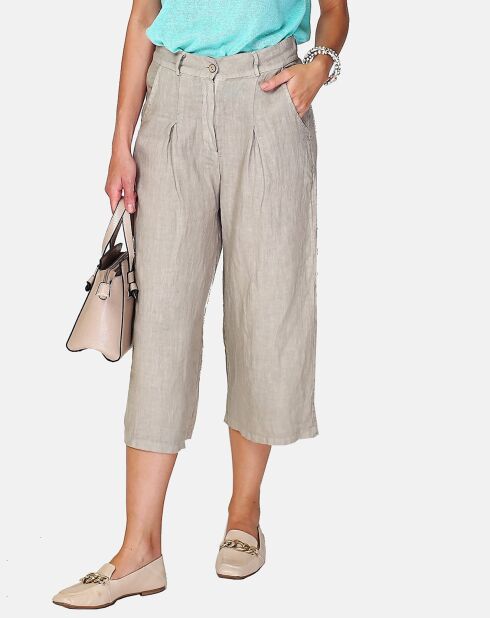 Pantalon 100% Lin Izzie beige