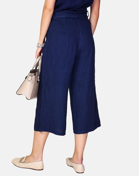 Pantalon 100% Lin Izzie marine