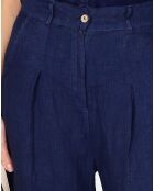 Pantalon 100% Lin Izzie marine