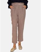 Pantalon 100% Lin Floriane desert