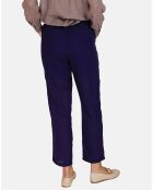 Pantalon 100% Lin Floriane marine