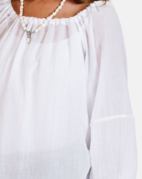Top 100% Lin Adele blanc