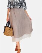 Jupe 100% Lin Angela beige