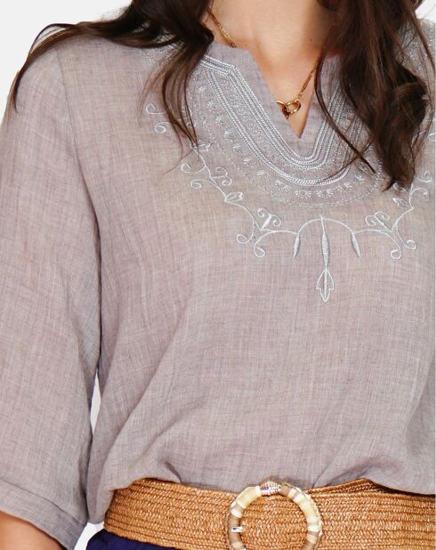Top 100% Lin Marion beige