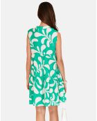 Robe en Lin mélangé Jade émeraude