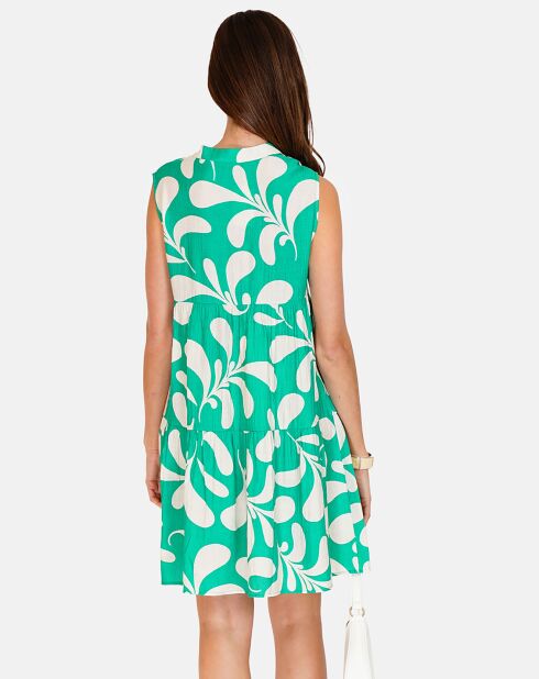 Robe en Lin mélangé Jade émeraude
