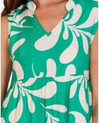 Robe en Lin mélangé Jade émeraude