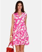 Robe en Lin mélangé Jade fushia