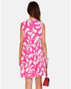 Robe en Lin mélangé Jade fushia