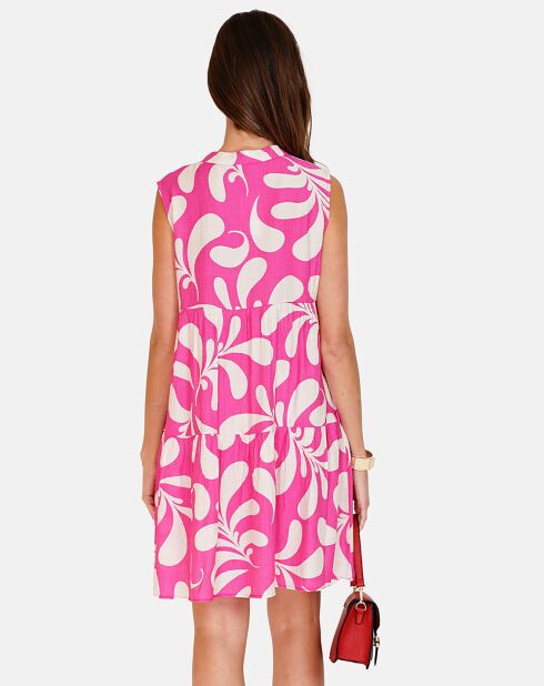 Robe en Lin mélangé Jade fushia