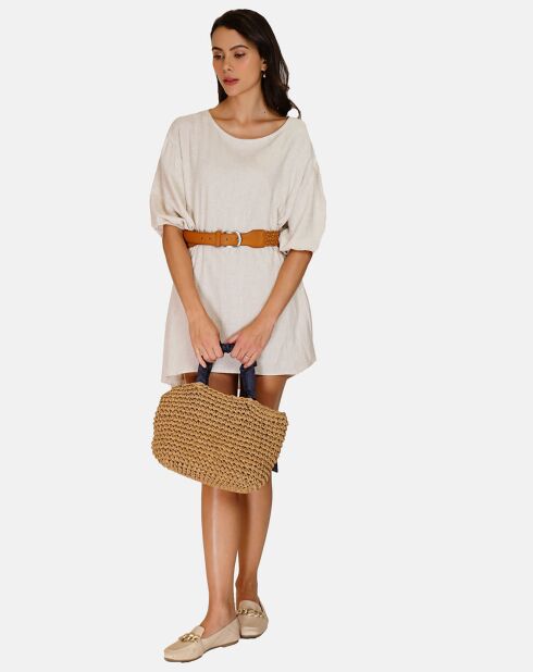 Robe en Lin mélangé Justine beige