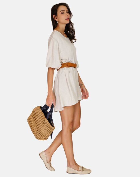 Robe en Lin mélangé Justine beige