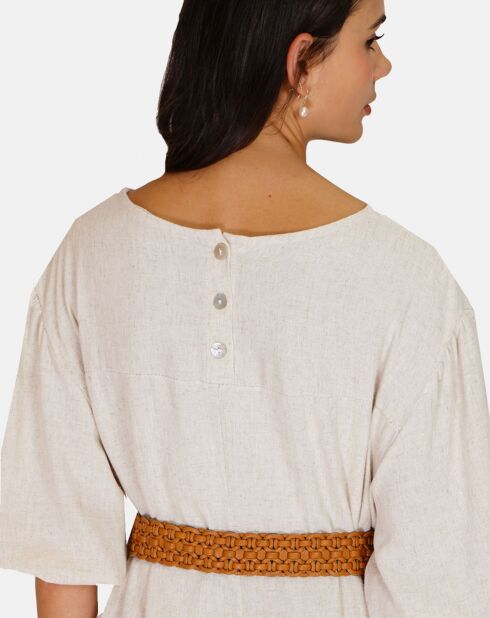 Robe en Lin mélangé Justine beige