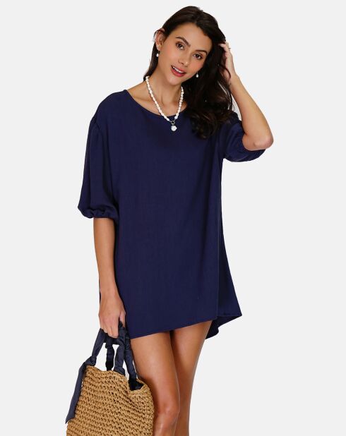 Robe en Lin mélangé Justine marine