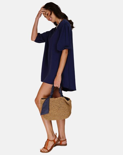Robe en Lin mélangé Justine marine