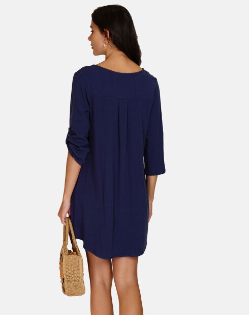 Robe en Lin mélangé Nora marine