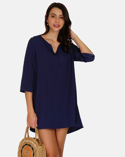 Robe en Lin mélangé Nora marine
