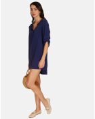 Robe en Lin mélangé Nora marine