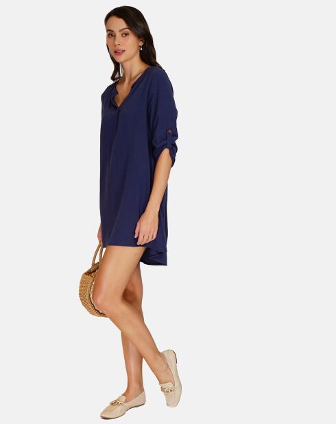 Robe en Lin mélangé Nora marine