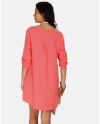 Robe en Lin mélangé Nora pêche