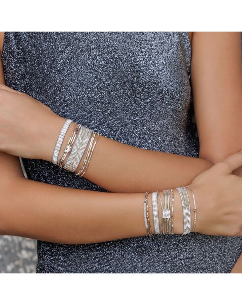 Bracelet Silver Nude Saly Perle de Miyuki argenté