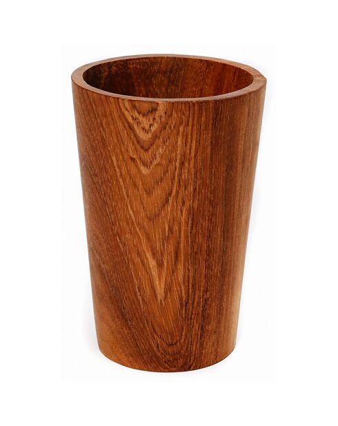 Tasse Haute en Teck naturelle - 11x16x11 cm
