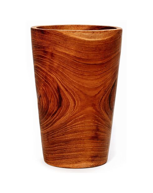 Tasse Haute en Teck naturelle - 11x16x11 cm