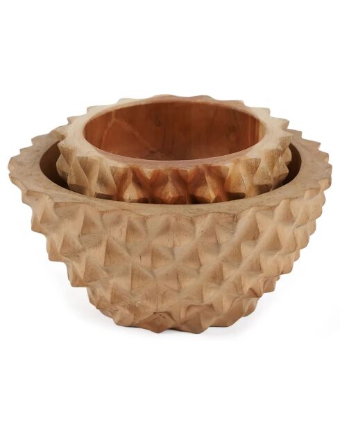 Bol en teck Durian naturelle - D.15 cm