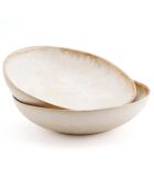 4 Assiettes à Pâtes  Cascais blanches - D.22 cm