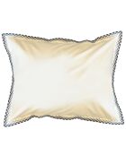Taie d'oreiller en Percale de Coton Alcott blanc/gris