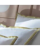 Taie d'oreiller en Percale de Coton Alcott blanc/doré