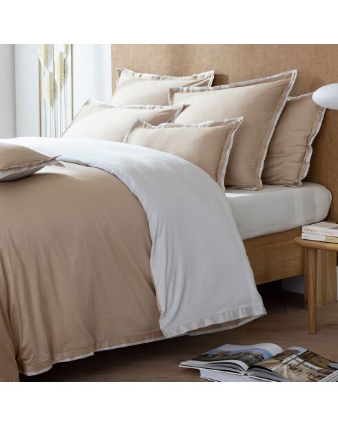Parure housse de couette en Satin de Coton Bryant ivoire