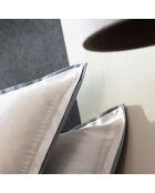 Taie d'oreiller en Satin de Coton Bryant blanc/gris