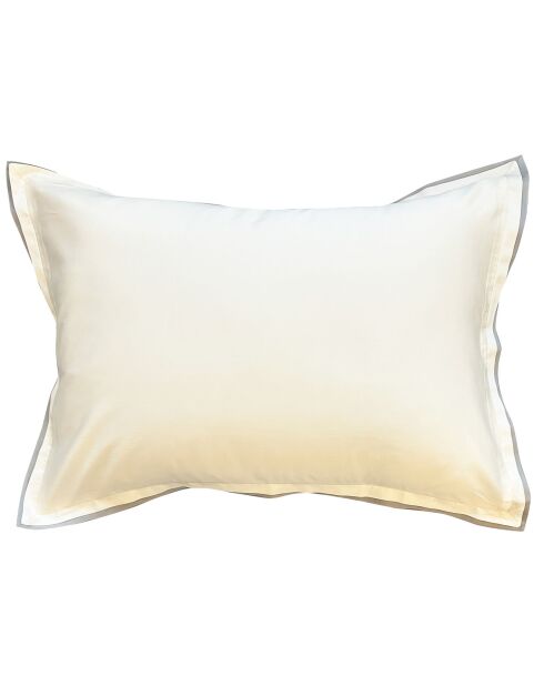 Taie d'oreiller en Satin de Coton Bryant blanc/gris