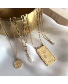 Collier Mini Oracle Etoile en Laiton doré & Zirconium blanc