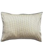 Taie d'oreiller en Satin de Coton Maya ivoire/vert